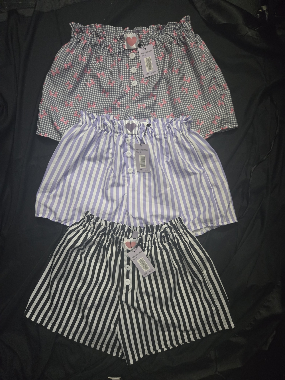Bows/Stripes Boxer Shorts Medium